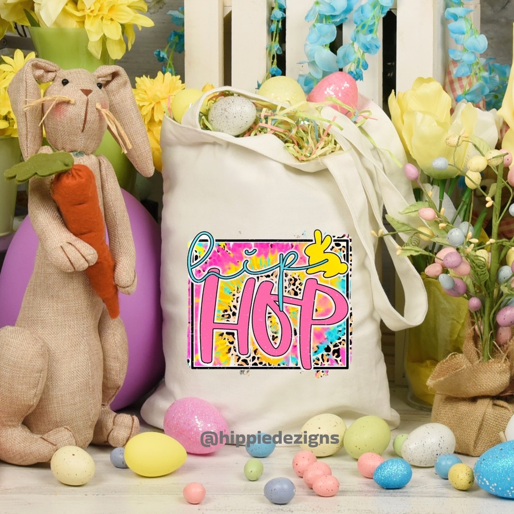Hip Hop Easter Tie Dye Canvas Tote